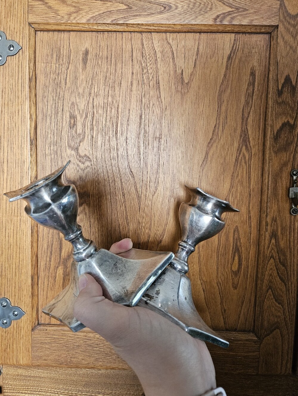 Vintage Silver Plated Candlestick Holders By Benedict Proctor